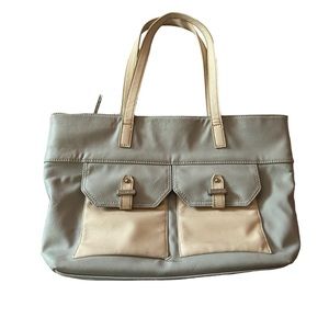 gorgeous light blue cream Nine West tote!
